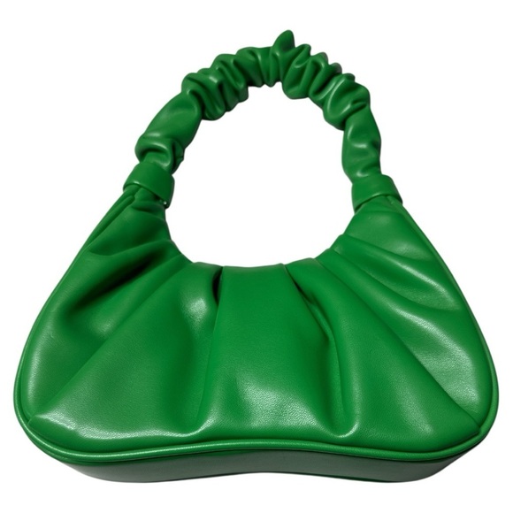 JW PEI Gabbi Green Ruched Vegan Hobo Bag - Picture 3 of 11